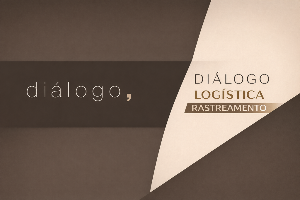 Tela de dialogo logistica rastreamento mostrando status de entrega e localização da encomenda em tempo real